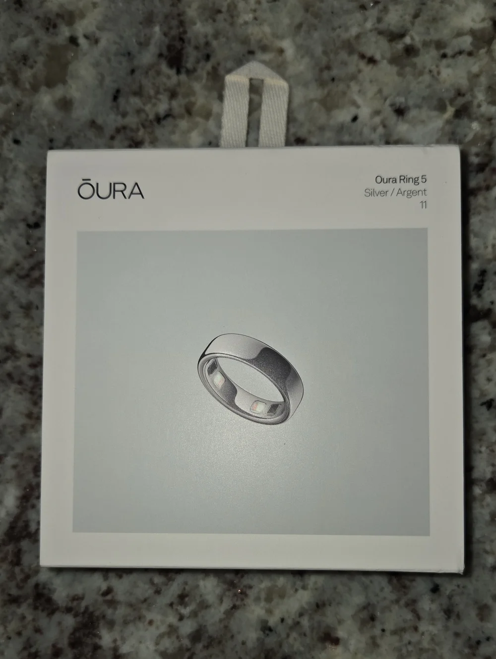 NWT Oura Ring 5 Silver Minimal Smart Ring size 11